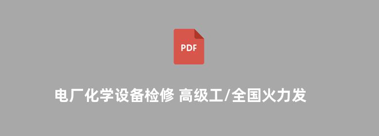 电厂化学设备检修 高级工/全国火力发电工人通用培训教材